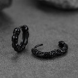 Gothic Skull Huggie Hoop Earrings For Men Women