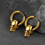 Cool Skull Hoop Dangle Earrings For Men Women