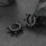 Punk Spike Rivet Huggie Hoop Earrings For Men Women