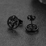 Satanic Baphomet Goat Stud Earrings for Men
