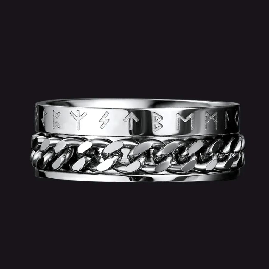 Viking Spinner Fidget Anxiety Ring for Men Women