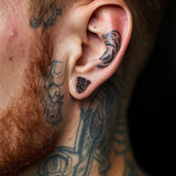 Punk Crown Skull Stud Earrings for Men Halloween Gift