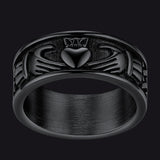 Celtic Claddagh Love Wedding Band Ring for Men Women