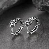 Gothic Snake Huggie Hoop Earrings for Men Women
