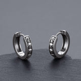 Gothic Skull Huggie Hoop Earrings For Men Women