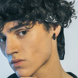 Gothic Snake Huggie Hoop Earrings for Men Women